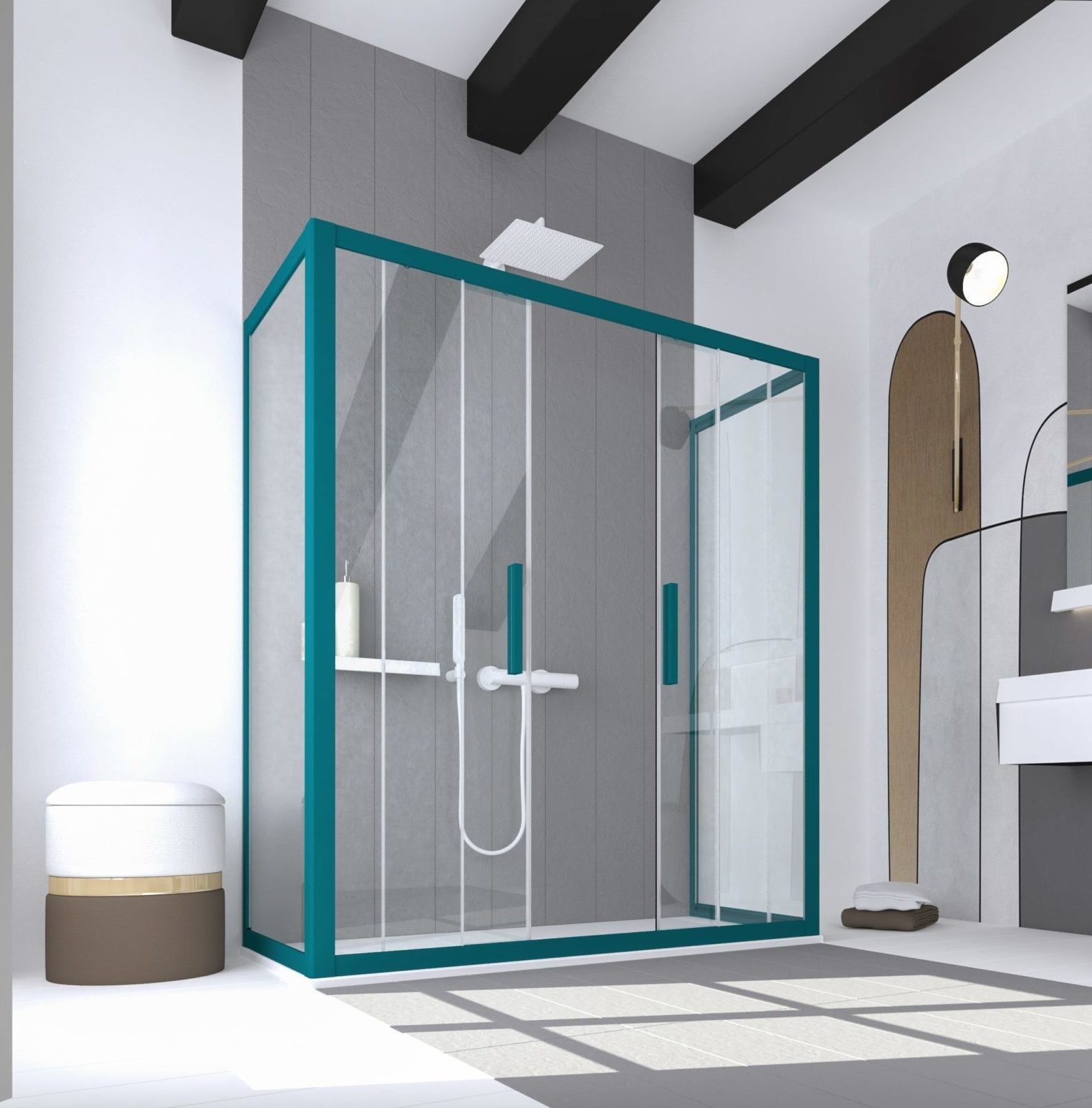 BOX DOCCIA IN PVC E VETRO